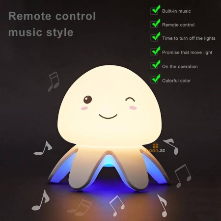 Силиконовый музыкальный ночник "Медуза"